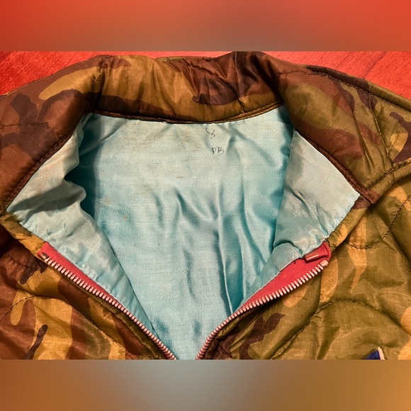 Vintage Vietnam War Souvenir Quilted Tour Embroidered Camo Jacket 69-70 PHU BAI - Picture 11 of 16